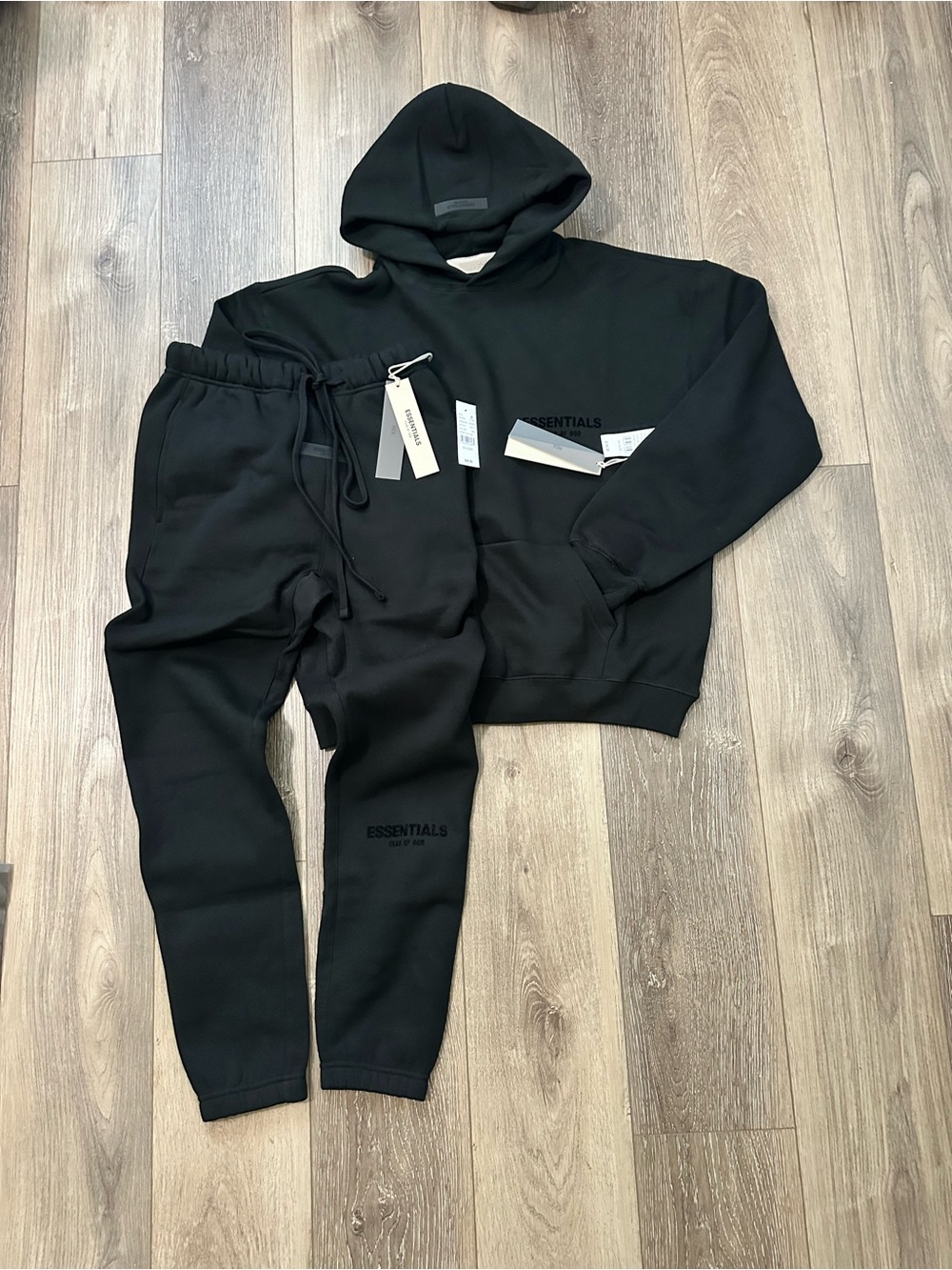Essentials Kids Black Logo Jogger Sweatpants - Black
